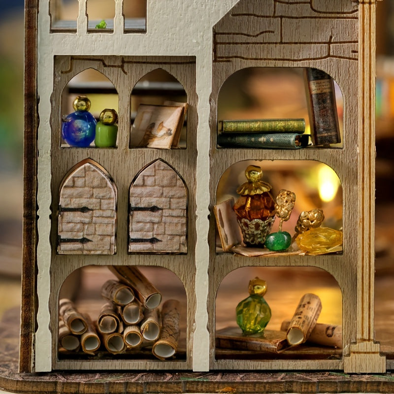 3D Wooden Doll House Puzzle Mini DIY Set - Easy Assembly Handmade Model with Bedroom Decor - Handmade Toys, Perfect Gifts for Birthdays and Valentine's Day