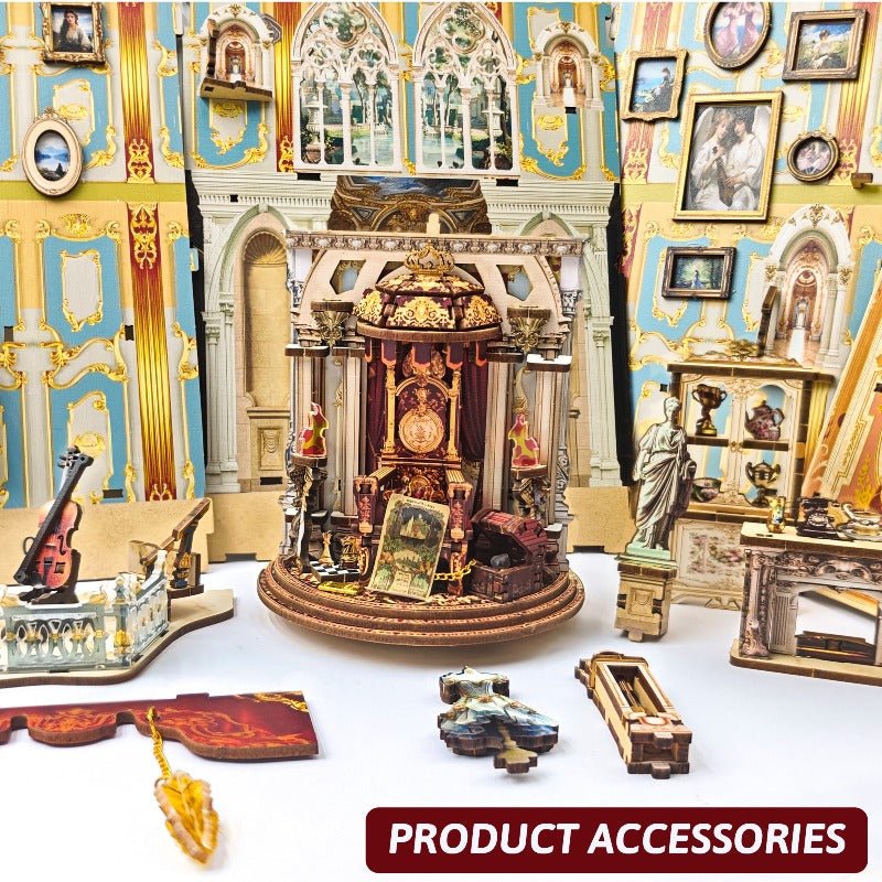 DIY 3D Bookend Kit, Book Nook Kit, DIY Miniature Dollhouse Bookend Kit - Dreamy Opera House, 3D Architectural Model Set, 3D Puzzle Bookend, Insert Decoration, DIY Miniature Bookend Craft Model, 3D Educational Miniature Bookend House, Birthday Gift fo