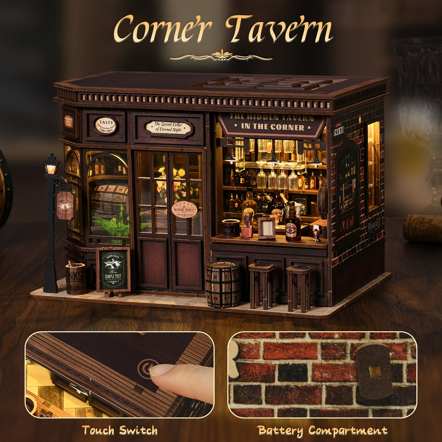 3D Bookend House, a miniature wooden house puzzle, a gift for teenagers and adults who love crafts.