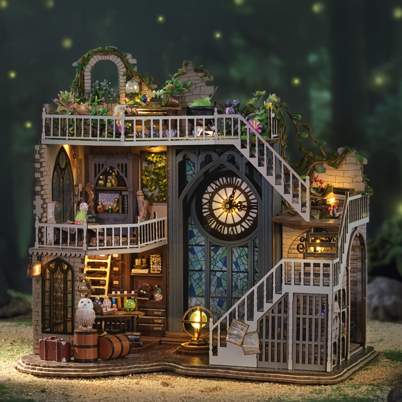 3D Wooden Doll House Puzzle Mini DIY Set - Easy Assembly Handmade Model with Bedroom Decor - Handmade Toys, Perfect Gifts for Birthdays and Valentine's Day