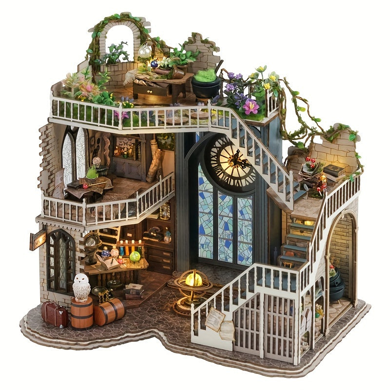 3D Wooden Doll House Puzzle Mini DIY Set - Easy Assembly Handmade Model with Bedroom Decor - Handmade Toys, Perfect Gifts for Birthdays and Valentine's Day