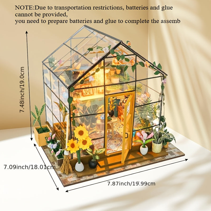 DIY 3D Bookend Kit, DIY Miniature Dollhouse Book Corner Kit - Sunshine Flower House, 3D Building Model Kit 3D Puzzle Bookends and Bookshelves Insert Decoration, DIY Small House 3D Bookend Craft Model, 3D Educational Miniature Bookend House, Birthday