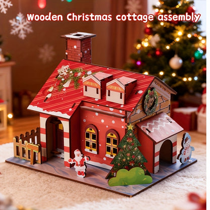 NookBound Wooden Christmas Cottage