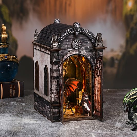 3D Wooden DIY Puzzle Set (with LED Light), Desktop Ornament, Dragon Theme, Adult Toy, Creative Gift, Exquisite Decoration, Adult Stress Relief Toy, Easter Gift