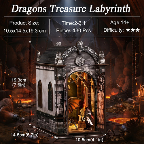 3D Wooden DIY Puzzle Set (with LED Light), Desktop Ornament, Dragon Theme, Adult Toy, Creative Gift, Exquisite Decoration, Adult Stress Relief Toy, Easter Gift