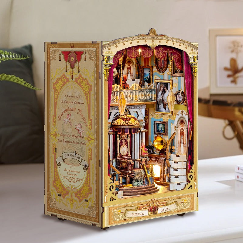 DIY 3D Bookend Kit, Book Nook Kit, DIY Miniature Dollhouse Bookend Kit - Dreamy Opera House, 3D Architectural Model Set, 3D Puzzle Bookend, Insert Decoration, DIY Miniature Bookend Craft Model, 3D Educational Miniature Bookend House, Birthday Gift fo