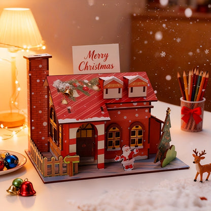 NookBound Wooden Christmas Cottage
